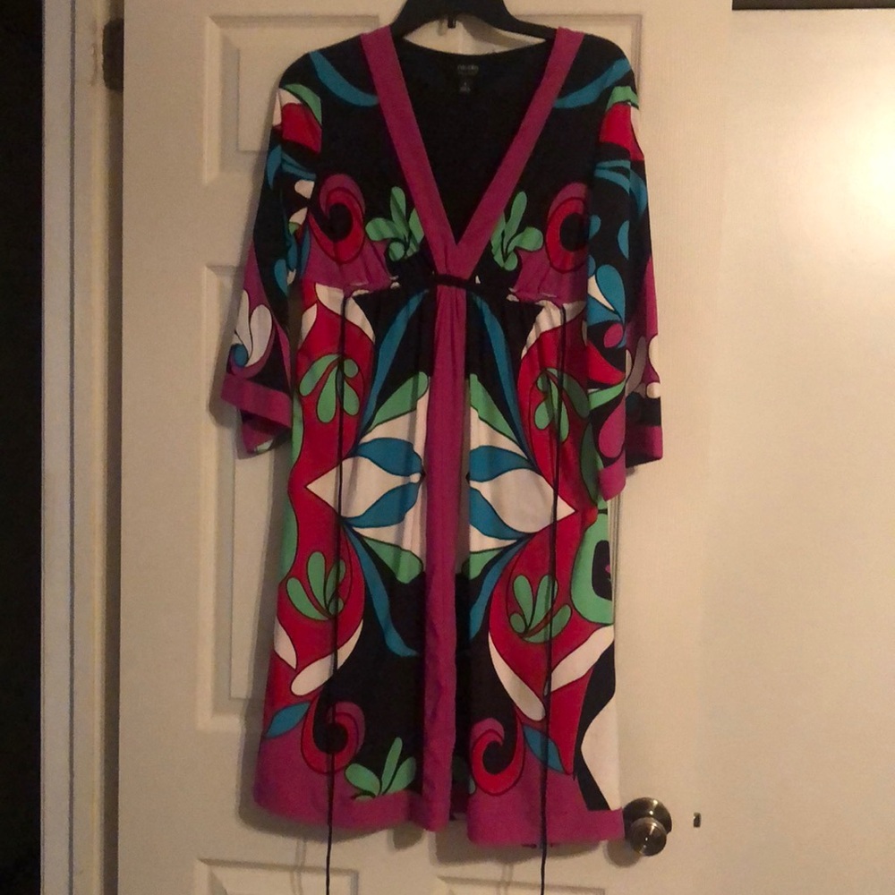 Nicole Miller multi color dress size 6 worn once